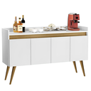 Ver imagem 1 de Aparador Buffet 4 Portas Branco Mel Gold Primus