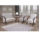 Ver imagem 2 de Conjunto Vênus Pé Madeira 1 Namoradeira 2 Polt Corino Branco