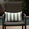 Coleção Náutica - Almofada Listras Verde Retangular Tipo:completa - 2