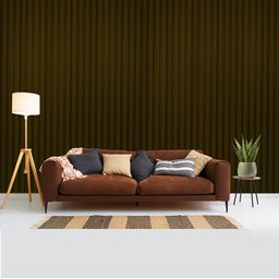 Painel Decorativo Ripado de Pvc Barra de 270cm Azn - Marrom - 4