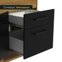 Ver imagem 6 de Balcão De Pia 150 Cm 2 Portas E 2 Gavetas Rustic/Preto