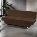 Ver imagem 2 de Sofá Cama Xangai 3 Lugares Veludo Reclinável 3 Estágios - Meu Estofado:marrom Cookie