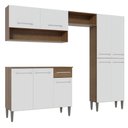 Ver mais imagens de Armário de Cozinha Compacta Madesa Emilly Pop com Balcão Rustic/Branco