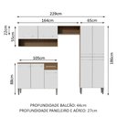 Ver imagem 4 de Armário de Cozinha Compacta Madesa Emilly Pop com Balcão Rustic/Branco