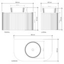 Ver imagem 3 de Gabinete Suspenso para Banheiro Manchester 80 Cm