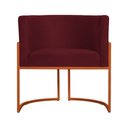 Ver imagem 3 de Kit 02 Poltrona Luana Luxo Suede Bordo Base Bronze - Fm
