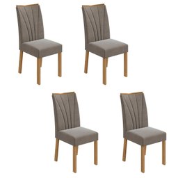 Conjunto 4 Cadeiras Estofadas Apogeu Móveis Lopas - 1