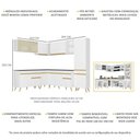 Ver imagem 4 de Cozinha Completa de Canto Veneza GW Multimóveis MP2065 com Armário e Balcão Branca