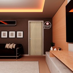 Folha de Porta Madeira Decorada 210x70cm Espessura 3,5cm Gaúcha MGM - 4