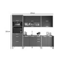 Ver imagem 2 de Módulo Cozinha Mgm Eloise 5 Peças C5p160 Cinamomo/off-mgm