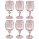 Ver imagem 1 de Conjunto 6 Taças de Plástico 350ml para Água Suco Drinks Uz Rosa Translúcido