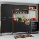 Ver imagem 1 de Cozinha Completa Emilly com Armário e Balcão Preto Madesa