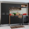 Cozinha Completa Emilly com Armário e Balcão Preto Madesa - 1