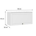 Ver imagem 2 de Armário Aéreo Cozinha Modulado Bella 2603 C/ 1 Porta Basculante 80cm Nogal/cinza - Carraro