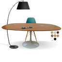 Ver imagem 3 de Mesa Saarinen Retangular Ovalada 137x90cm em Freijo Modelar Art Moveis Saarinen Organica