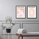 Ver imagem 1 de Kit 2 Quadros Artes Matisse Tons de Rosa 24x18cm:madeira Preta