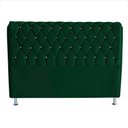 Ver imagem 2 de Cabeceira de Cama Box Jully Queen 160 Cm Botão Strass Suede Verde do Lar Móveis