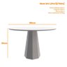 Mesa de Jantar Redonda Isis com Tampo Madeirado 120x120 Off White/Imbuia - PR Móveis - 4