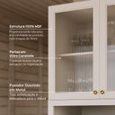 Ver imagem 6 de Armário Aéreo Planejado Cristaleira 2 Portas Marselha CabeCasa MadeiraOriginals Branco