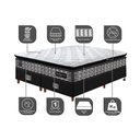 Ver imagem 3 de Cama Box Queen Colchão Pillow Top + Box 158x198x70 Molas Ensacadas Cama inBox Abstrato