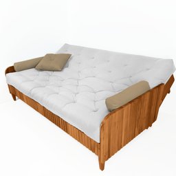 Sofá Cama Paris Ii Ripado Acquablock Madeira Maciça Natural - Branco Off - 3