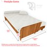 Sofá Cama Paris Ii Ripado Acquablock Madeira Maciça Natural - Branco Off - 4