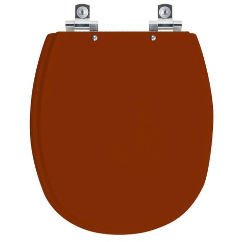 Assento Sanitário Soft Close Alamo Caramelo para Vaso Santa Clara