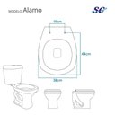 Ver imagem 3 de Assento Sanitário Soft Close Alamo Caramelo para Vaso Santa Clara