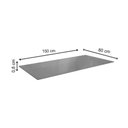 Ver imagem 3 de Conjunto: Mesa Sala Jantar Elba C/ Tampo de Vidro 150cm e 6 Cadeiras Noruega Niquel - Courano Bege