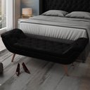 Ver imagem 3 de Cabeceira Cama Box Queen 160cm Provença e Recamier Veneto P02 Sintético Preto - Mpozenato