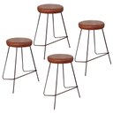 Ver imagem 1 de Kit 4 Banqueta Banco Aço Média Cozinha Bar Balcão 63cm Whisk