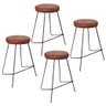 Kit 4 Banqueta Banco Aço Média Cozinha Bar Balcão 63cm Whisk - 1