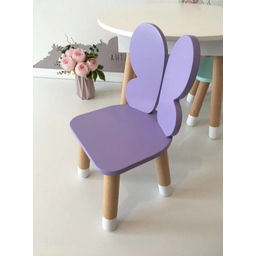 Conjunto de Mesa com Uma Cadeira Infantil Borboleta Léia Mdf - 4