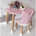 Ver imagem 2 de Conjunto de Mesa com Uma Cadeira Infantil Borboleta Léia Mdf