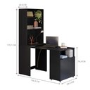 Ver imagem 4 de Mesa para Escritório com Estante Olívia Th Shop MDP 69,4cm Preto Kit'S Paraná
