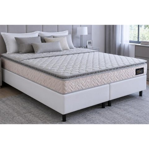 Cama Box Crc Queen +Colchão Anatômico Ortopédico D45 Shelby Hellen 158