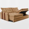 Sofá Baú sem Caixa Retrátil 2,00m Softgel Petit Boucle Caramelo Cama Inbox - 8