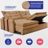 Sofá Baú sem Caixa Retrátil 2,00m Softgel Petit Boucle Caramelo Cama Inbox - 3
