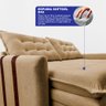 Sofá Baú sem Caixa Retrátil 2,00m Softgel Petit Boucle Caramelo Cama Inbox - 2