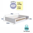 Ver imagem 2 de Cama Montessoriana Infantil Casal Affetto Aft016bcbc 188x138cm Branco - Completa Móveis