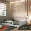 Ver imagem 4 de Cama Montessoriana Infantil Casal Affetto Aft016bcbc 188x138cm Branco - Completa Móveis