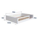 Ver imagem 6 de Cama Montessoriana Infantil Casal Affetto Aft016bcbc 188x138cm Branco - Completa Móveis