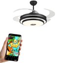 Ver imagem 1 de Ventilador de Teto Pá Retrátil com Controle e Som Bluetooth