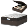 Cama Box Baú Colchão Casal Probel Molas Ensacadas Granville Pillow Top 138x188x69cm Marrom / - 1