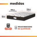 Ver imagem 5 de Cama Box Baú Colchão Casal Probel Molas Ensacadas Granville Pillow Top 138x188x69cm Marrom /