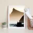 Ver imagem 2 de Quadro Decorativo Rio de Janeiro- Pescaria Cristo Redentor 45x34cm:madeira Branca