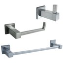 Ver imagem 1 de Kit Acessórios para Banheiro 3 Peças Aço Inox Toalheiro Suporte de Papel e Gancho Multiuso Azalé