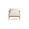Poltrona Mari Linho Off-white Base Cobre Confortável Sala - 2