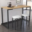 Ver imagem 1 de Conjunto Mesa De Cozinha 120cm 2 Banquetas Nature