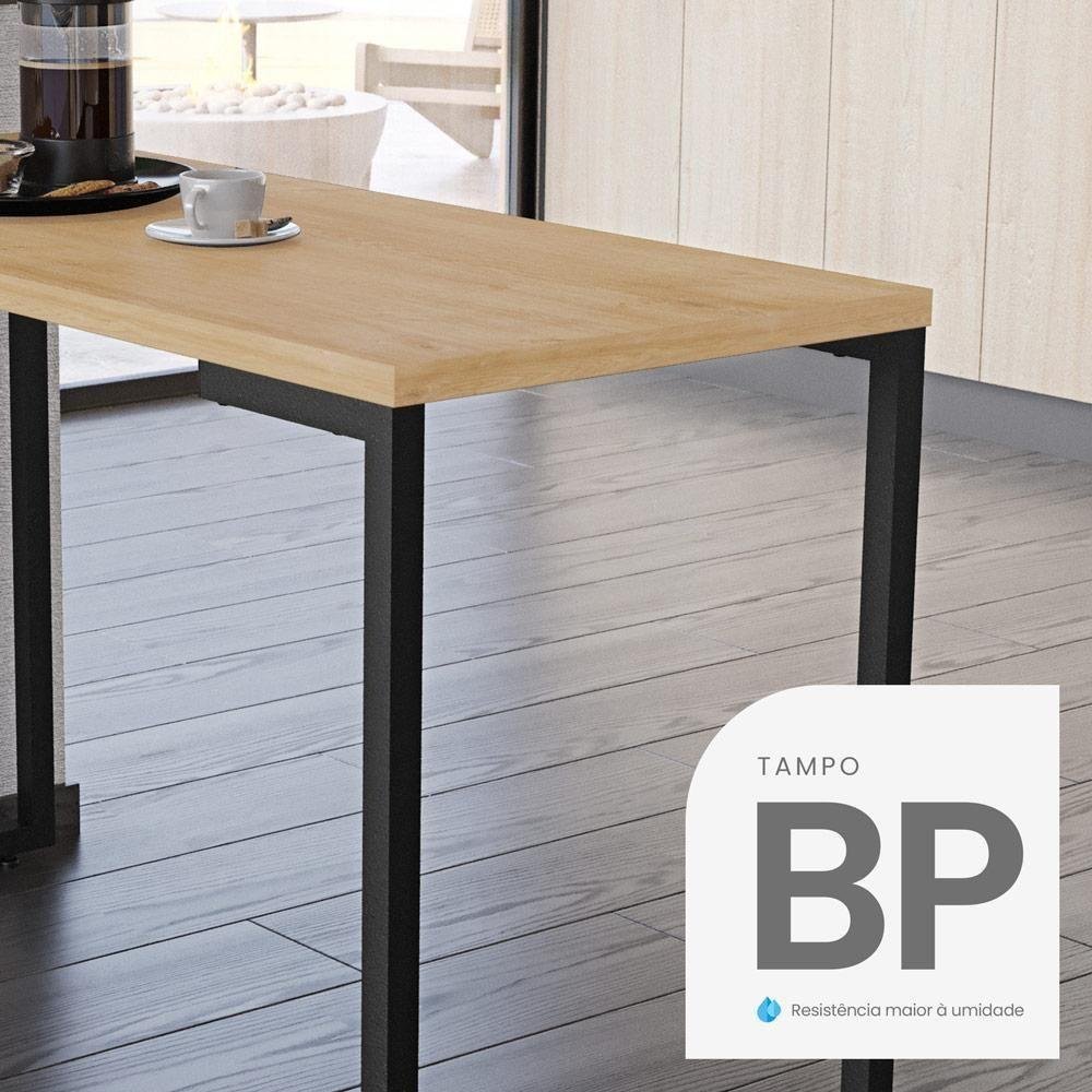 Conjunto Mesa De Cozinha 120cm 2 Banquetas Nature - 4